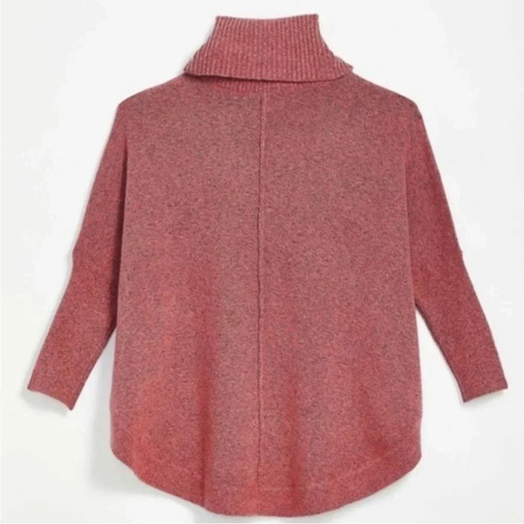 LOFT Shirttail Cowlneck Poncho Sweater Size Medium - Picture 6 of 7